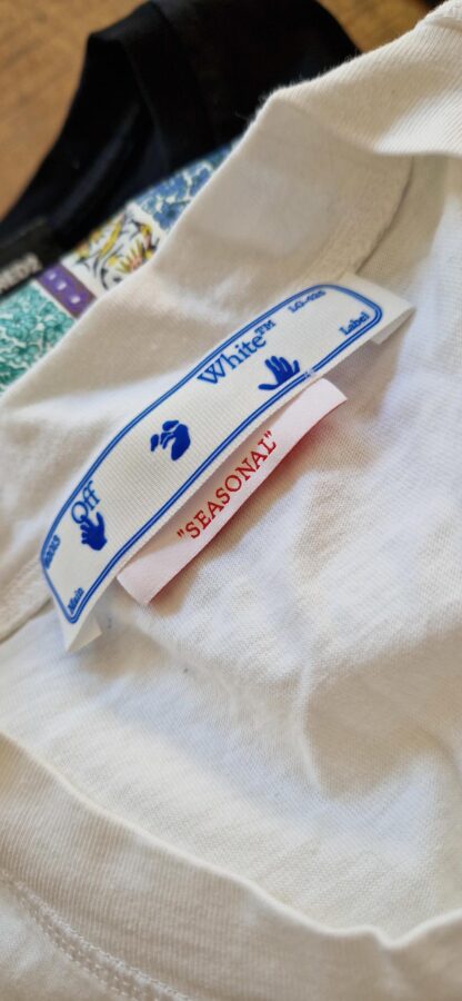 XS - Off-White shirt wit print met steentjes (1025did5) - Afbeelding 7