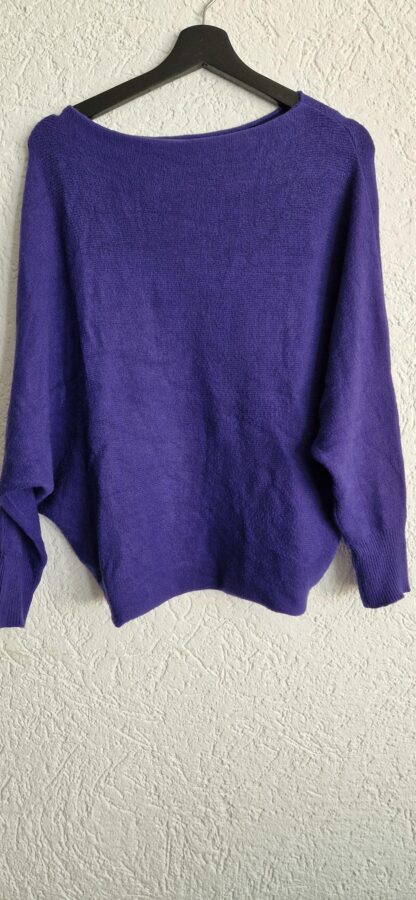 M/L - Vleermuismouw trui paars (1025did5)