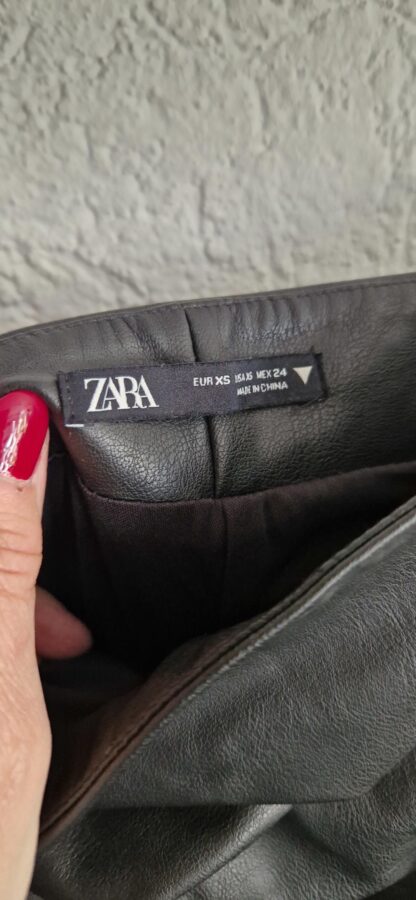 XS - Zara vegan leren zwart jurkje (1025did5) - Afbeelding 4