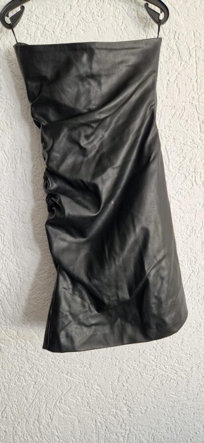 XS - Zara vegan leren zwart jurkje (1025did5) - Afbeelding 5