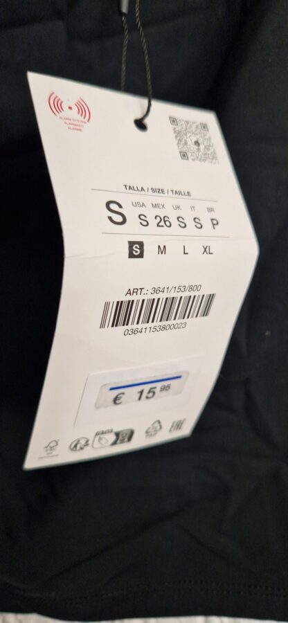 S - Zara top col zwart nieuw (1025did5) - Afbeelding 3