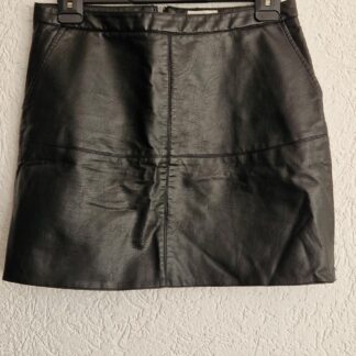 XL - Cotton Club vegan leren rok zwart (1025did5)