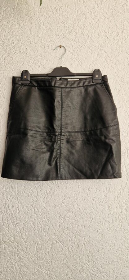 XL - Cotton Club vegan leren rok zwart (1025did5)