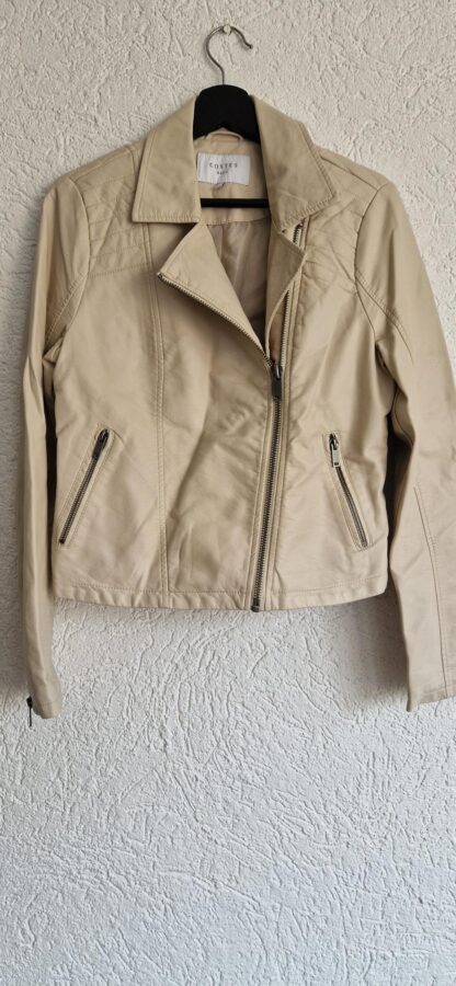 M - Costes vegan leren jasje beige (1025vi)