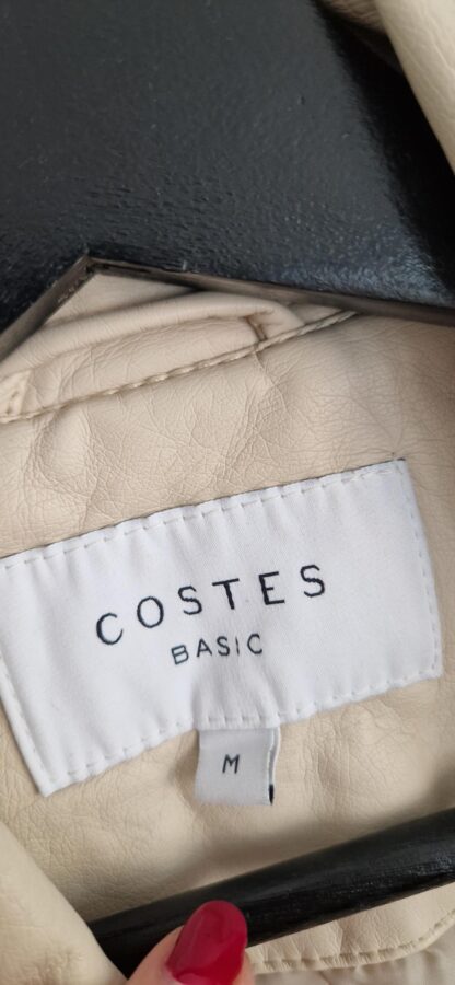 M - Costes vegan leren jasje beige (1025vi) - Afbeelding 4