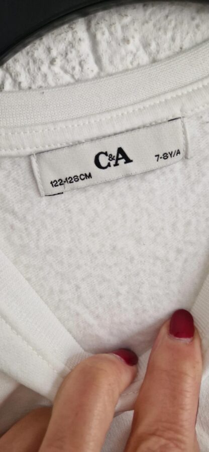 122 128 - C&A thermo shirt wit (1025jac)