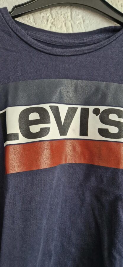 128 - Levi's shirt blauw print (1025jac) - Afbeelding 3