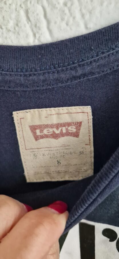 128 - Levi's shirt blauw print (1025jac) - Afbeelding 4