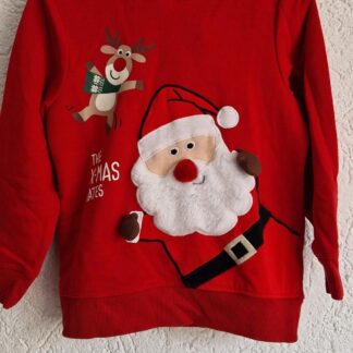 122 - C&A kerst hoodie rood (1025jac)