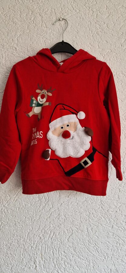 122 - C&A kerst hoodie rood (1025jac)