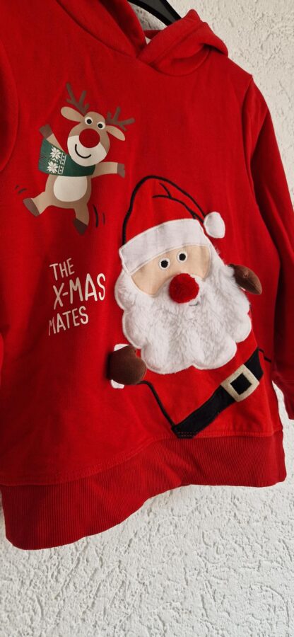 122 - C&A kerst hoodie rood (1025jac) - Afbeelding 3