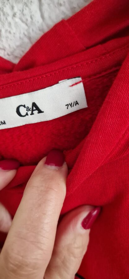 122 - C&A kerst hoodie rood (1025jac) - Afbeelding 4