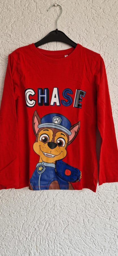128 - Paw Patrol shirt rood chase (1025jac)