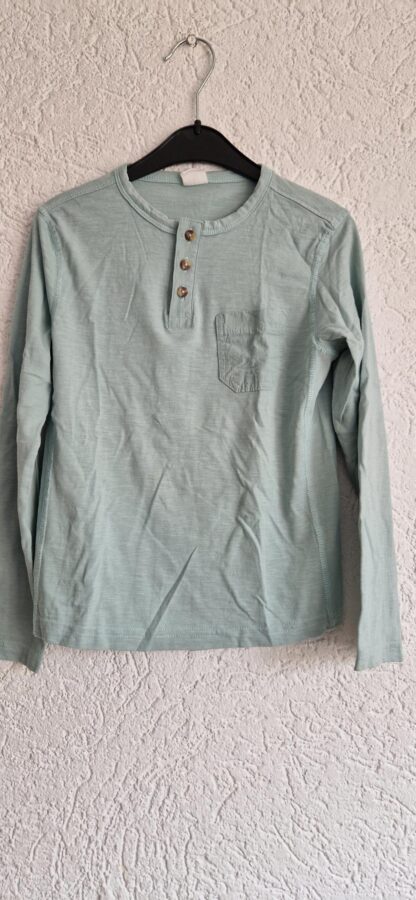 122 128 - Hema shirt mintgroen zakje (1025jac)
