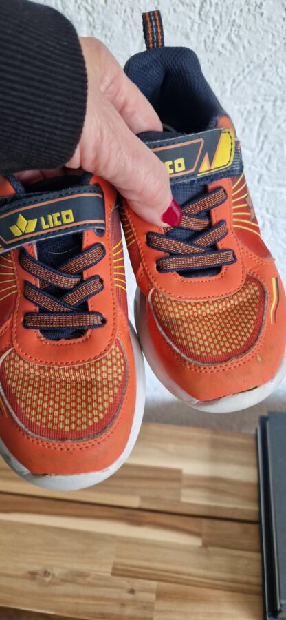 31 - Lico lichtjes sneakers oranje grijs (1025jac) - Afbeelding 4