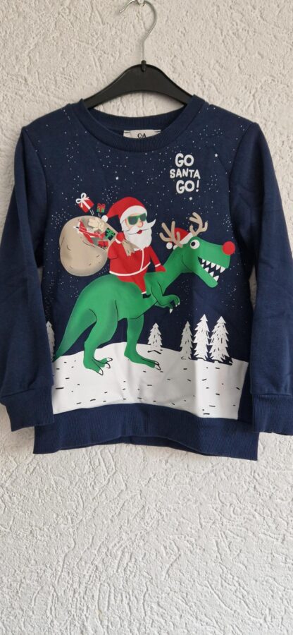 122 - C&A kerstsweater dino (1025jac)