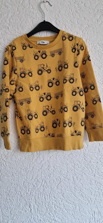128 - C&A sweater tracktor okergeel (1025jac) - Afbeelding 2