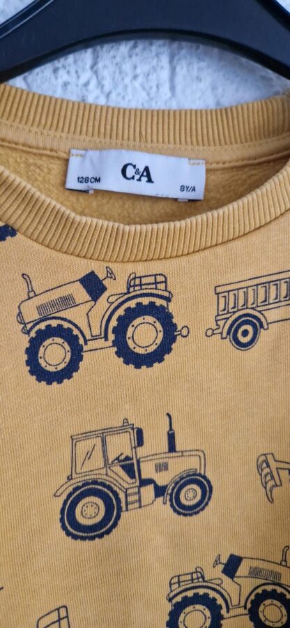 128 - C&A sweater tracktor okergeel (1025jac) - Afbeelding 4