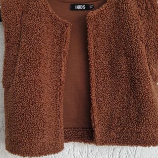 134 140 - Europe Kids gilet bruin borg (1025jac)