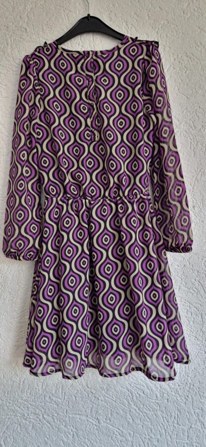 134 140 - Europe Kids jurk paarse print (1025jac)