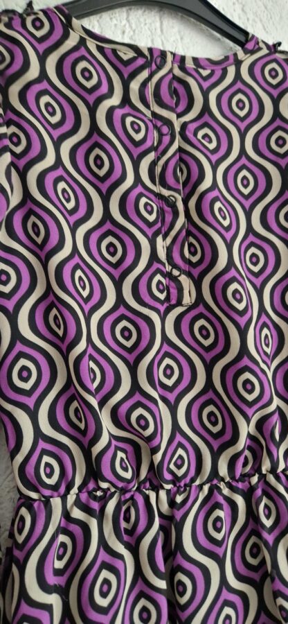 134 140 - Europe Kids jurk paarse print (1025jac) - Afbeelding 3