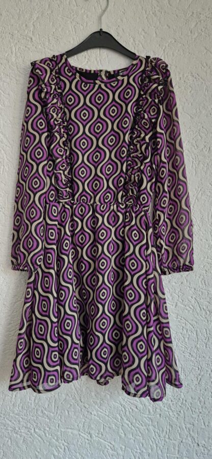 134 140 - Europe Kids jurk paarse print (1025jac) - Afbeelding 4