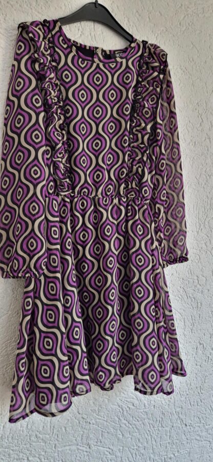 134 140 - Europe Kids jurk paarse print (1025jac) - Afbeelding 5