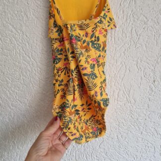 134 140 - Hema badpak geel print (1025jac)