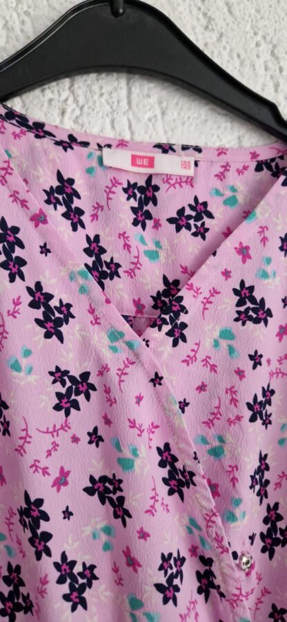 134 140 - WE jurk roze bloementjes (1025jac) - Afbeelding 4
