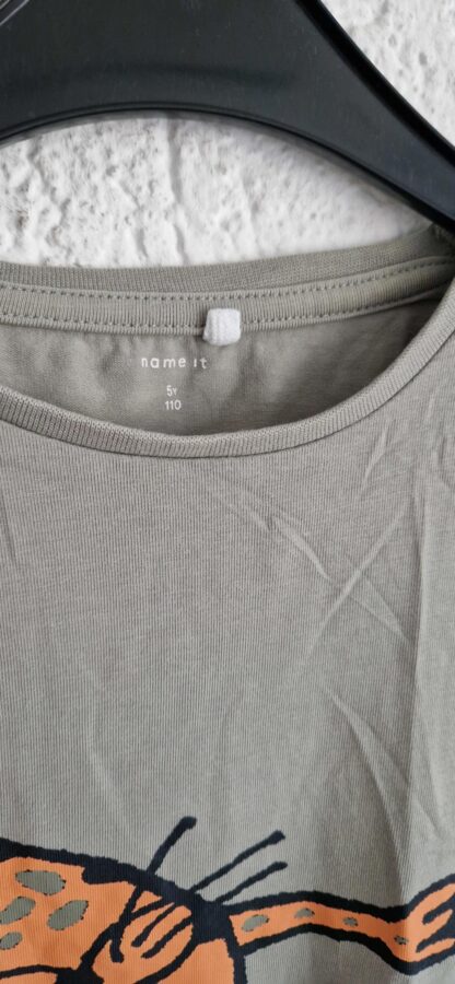 110 - Name It shirt khaki animal (1025jac) - Afbeelding 3