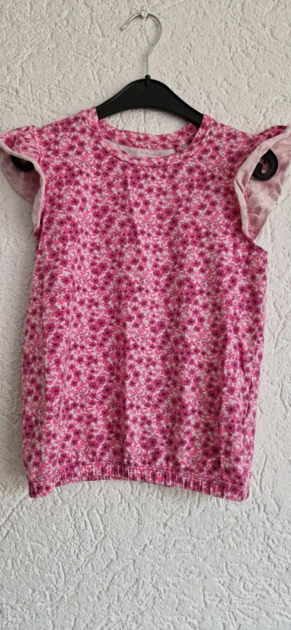 134 140 - WE shirt roze bloementjes (1025jac)
