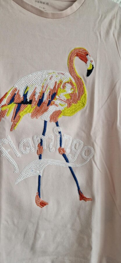 122 128 - Name It shirt flamingo (1025jac) - Afbeelding 3