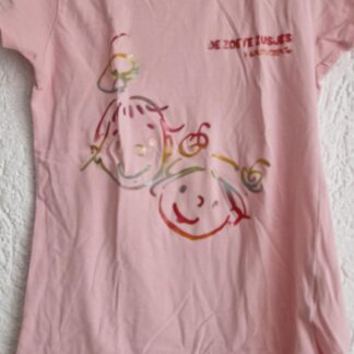 134 140 - 4President shirt roze print (1025jac)