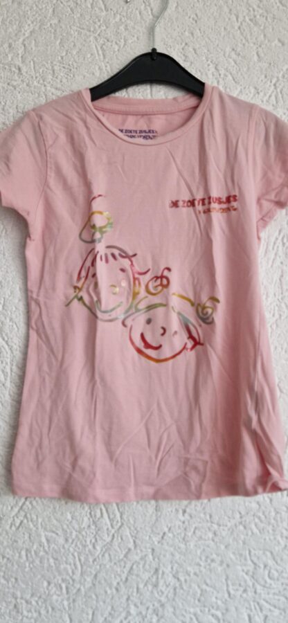134 140 - 4President shirt roze print (1025jac)