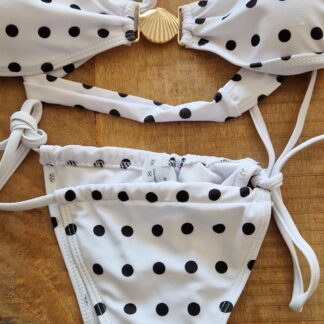 XS - Bikini zwart witte stippen als nieuw (1125did1)