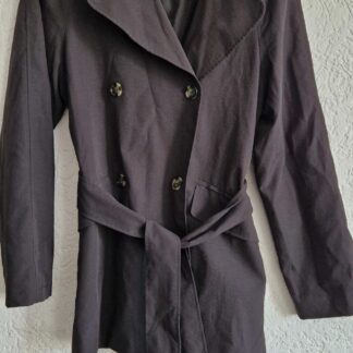 XS - H&M trenchcoat zwart (1125did1)