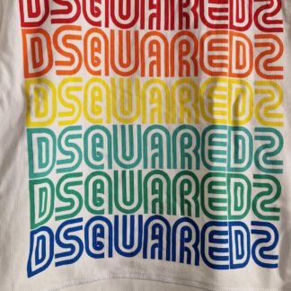 XS - Dsquared2 sweater wit kleurige tekstprint (1125did2)