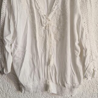 M - Cotton Club witte blouse (1125did2)