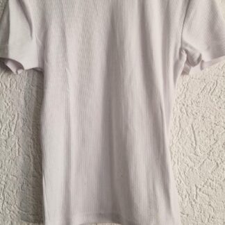 S - Zara wit shirt ribkatoen (1125did2)