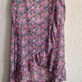 M - Ambika wikkelrok roze bloementjes (1125did2)