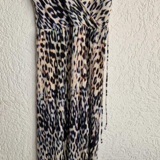 S - H&M jurk roomwit zwart paars (1125did5)