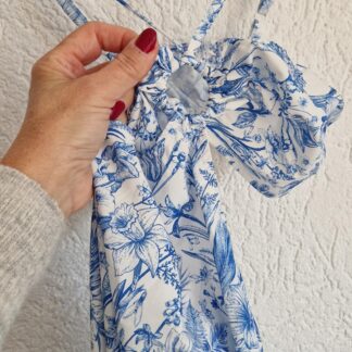 XS - Shein blauw witte jurk (1125did3)