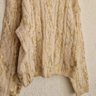 152 - Zara trui roomwit goud (1125did3)