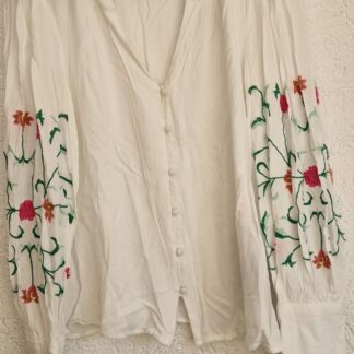 M - Vero Moda blouse geborduurde mouw (1125did3)