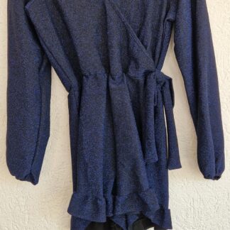 XS - My Jewellery playsuit glitter blauw/zwart (1125did3)