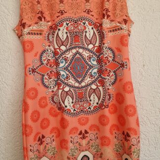 L - Exquiss's jurk roze print (1125did3)