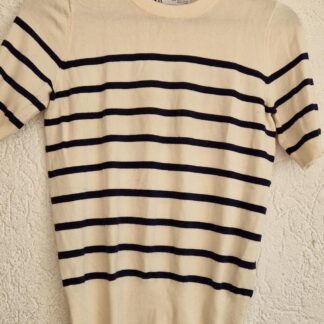 S - Zara truitje strepen roomwit blauw (1125did3)