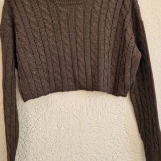 XS - FB Sister truitje crop antraciet (1125did3)