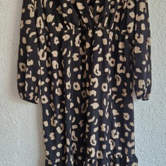 XXL - Shein jurk zwart beige als nieuw (1125nat)