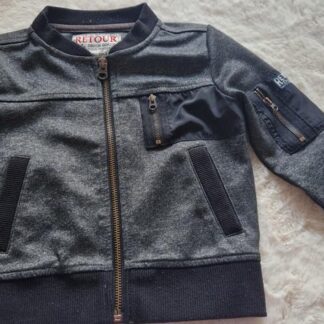 086 - Retour jasje grijs zwart (1125gro)